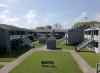 Courtyard view at Terraces at 2602